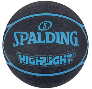 PELOTA DE BÁSQUET HIGHLIGHT #7 OUTDOOR NEGRO/AZUL SPALDING