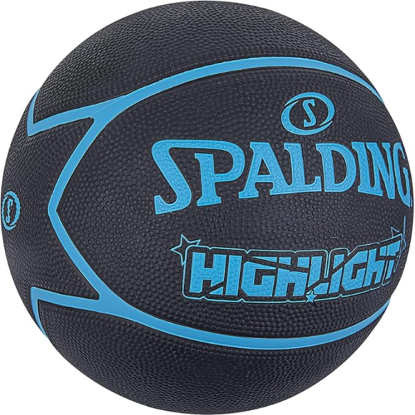 PELOTA DE BÁSQUET HIGHLIGHT #7 OUTDOOR NEGRO/AZUL SPALDING
