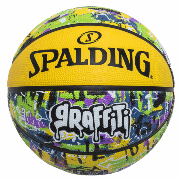 PELOTA DE BÁSQUET GRAFFITI #7 OUTDOOR AMARILLO SPALDING