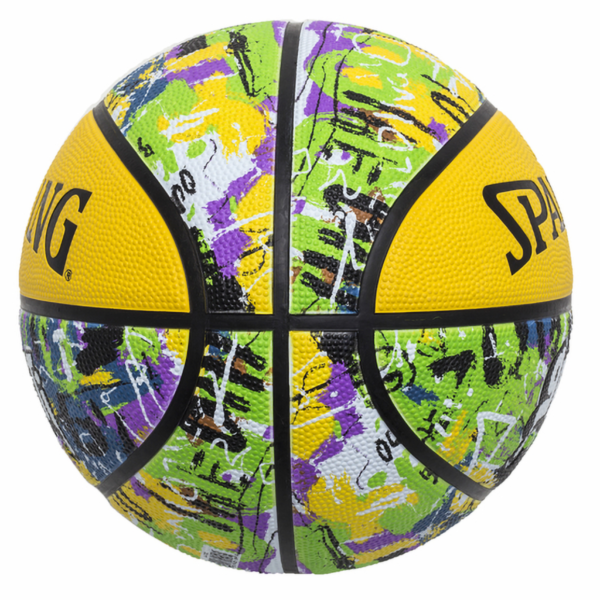 PELOTA DE BÁSQUET GRAFFITI #7 OUTDOOR AMARILLO SPALDING