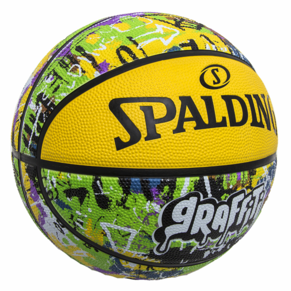 PELOTA DE BÁSQUET GRAFFITI #7 OUTDOOR AMARILLO SPALDING