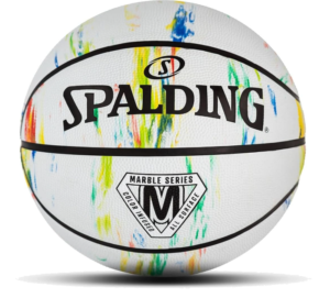 PELOTA DE BÁSQUET MARBLES OUTDOOR BLANCO #7 Y #6 SPALDING