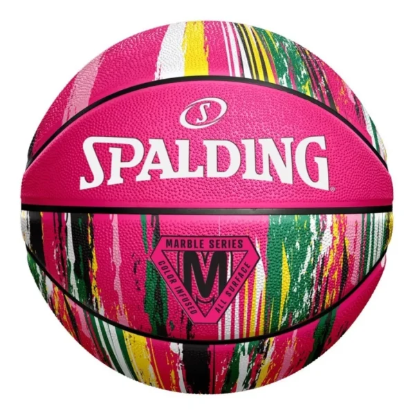 PELOTA DE BÁSQUET MARBLES OUTDOOR ROSADO #6 SPALDING