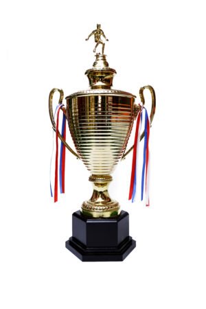 TROFEO DORADO IMPORTADO DE FUTBOL MODELO 12