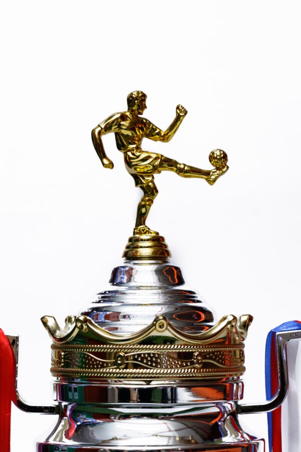 TROFEO PLATEADO IMPORTADO DE FUTBOL MODELO 61