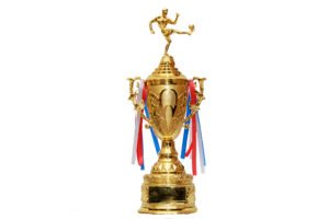 TROFEO DORADO IMPORTADO DE FUTBOL MODELO 34